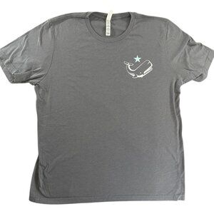 Bella Canvas Shirt Gray Shirt XL Whale Logo Short Sleeve Cotton